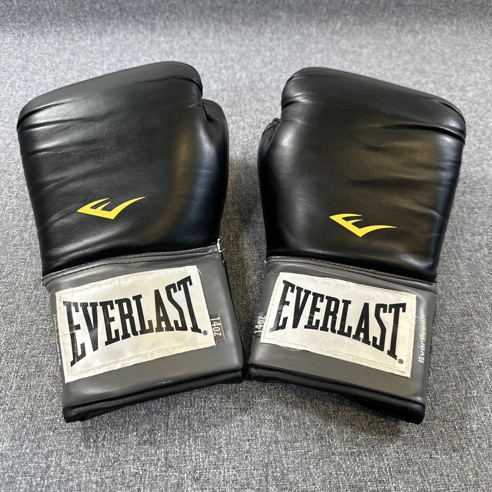 Everlast Pro Style Training Boxing Gloves 14oz Black Sparring MMA‎ Fitness